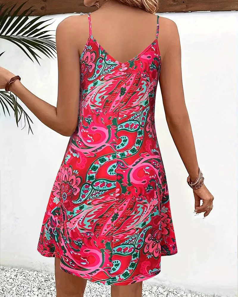 Buntes ärmelloses Sommerkleid für Damen | Mini - Image 4