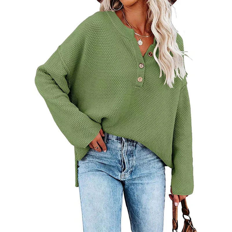 BUTTON PULLOVER | ELEGANTER V-AUSSCHNITT - Image 3