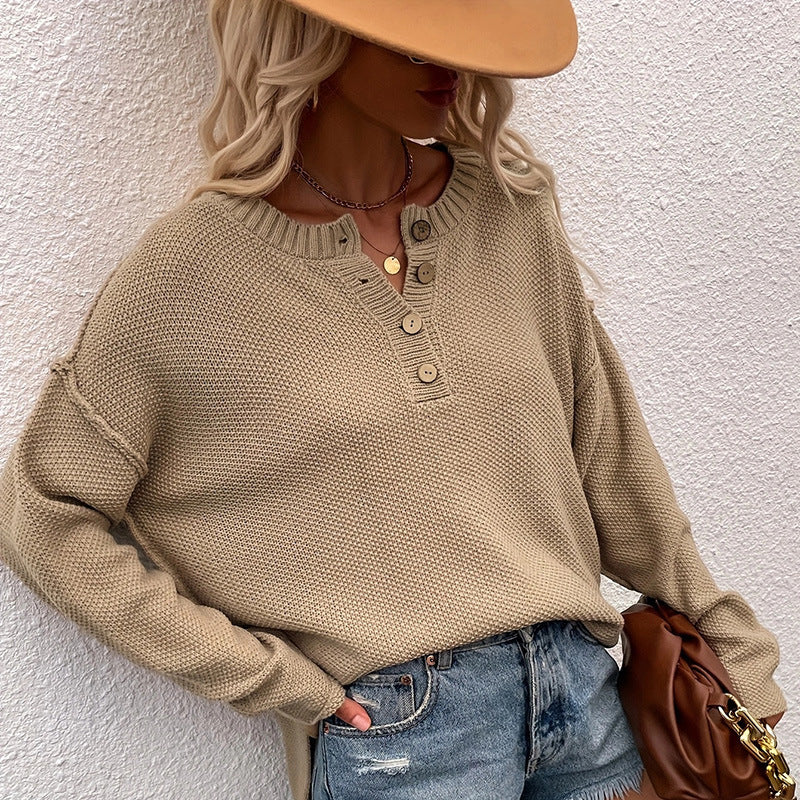BUTTON PULLOVER | ELEGANTER V-AUSSCHNITT - Image 4