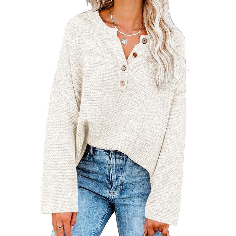 BUTTON PULLOVER | ELEGANTER V-AUSSCHNITT - Image 5