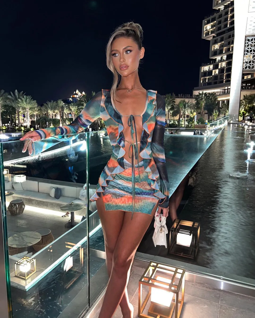 Caelina™ | Bedrucktes Rüschen-Strandkleid - Image 3