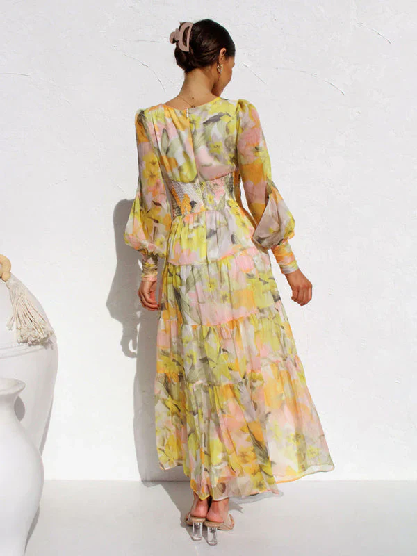 Caelith – Abstraktes Chiffon-Maxikleid - Image 5