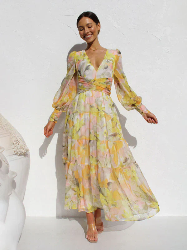 Caelith – Abstraktes Chiffon-Maxikleid - Image 6