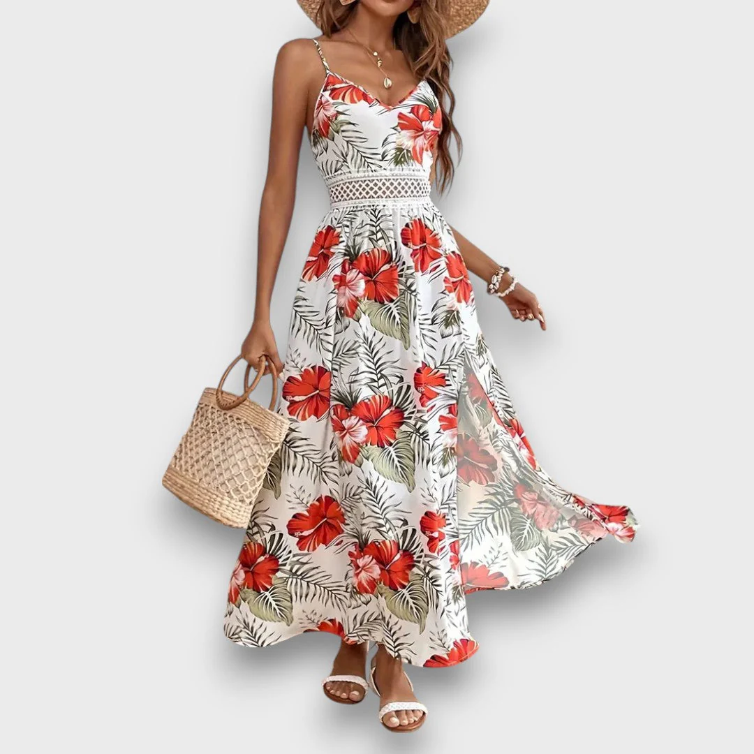 Caliora – Maxikleid mit tropischem Print - Image 4