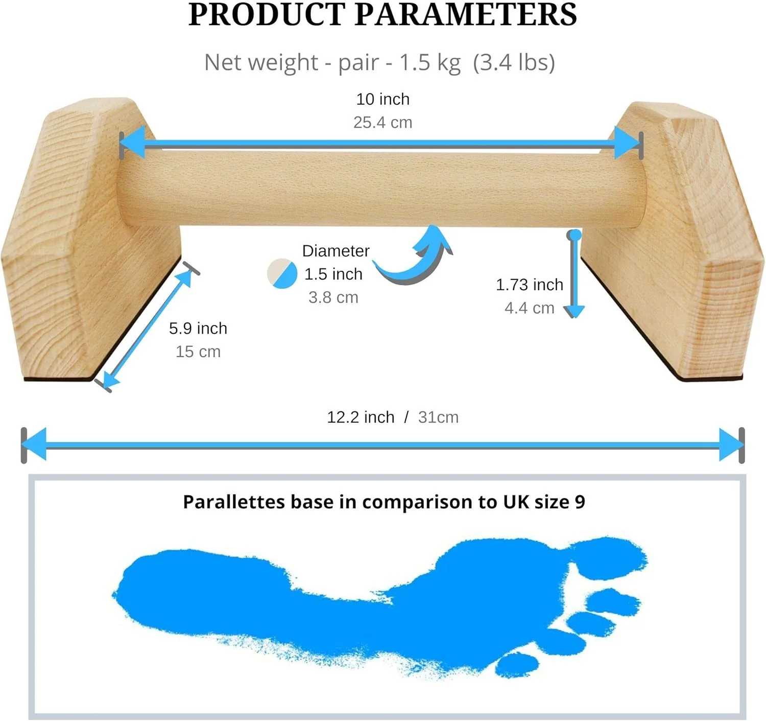 Calisthenics PowerBars – Robuste Drei Liegestütz-Stützen - Image 3