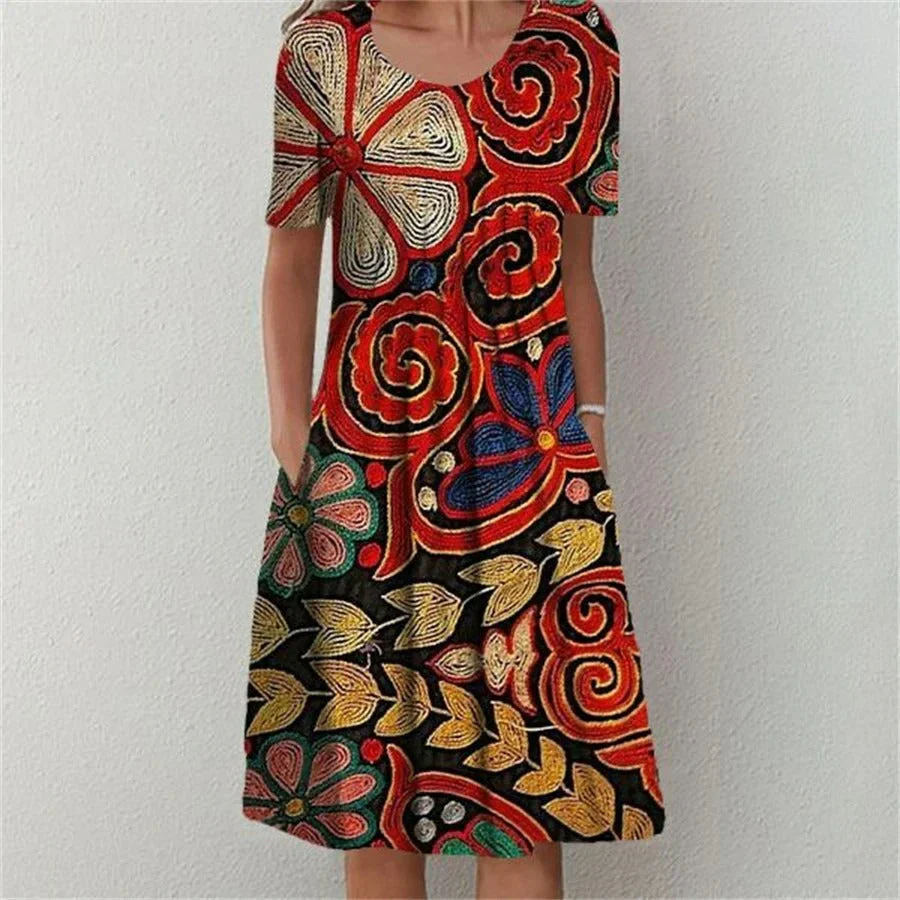 Calliope – Baumwollkleid mit Rundhalsausschnitt - Image 3
