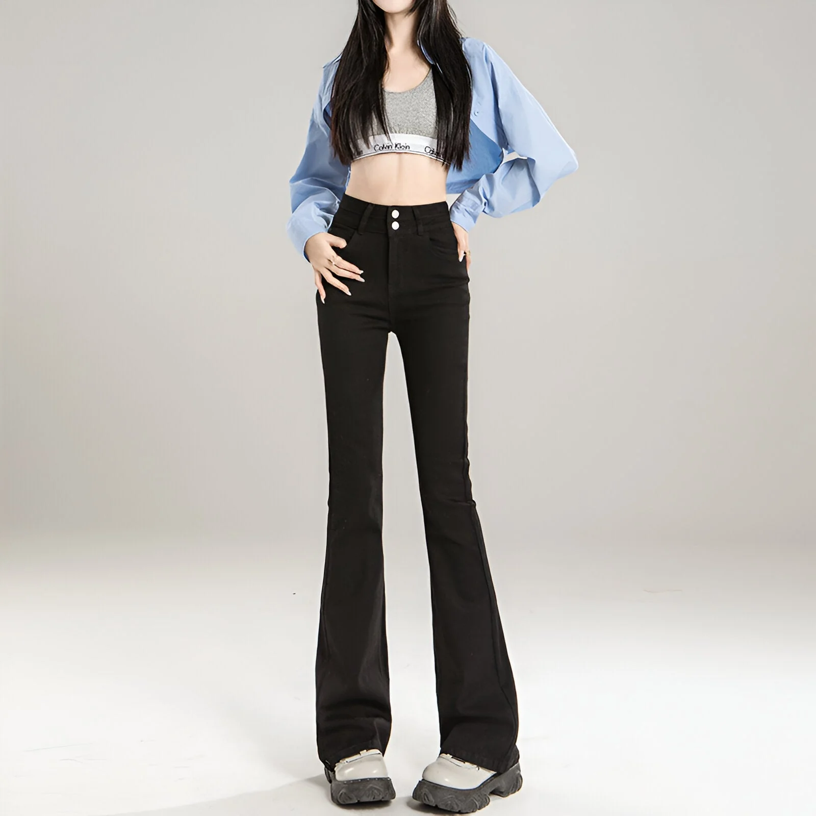 Camila | High-Waist Flare Stretch Mustache Jeans - Image 3