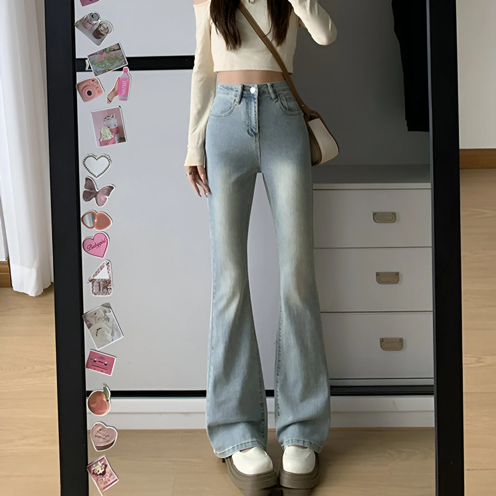 Camila | High-Waist Flare Stretch Mustache Jeans - Image 8