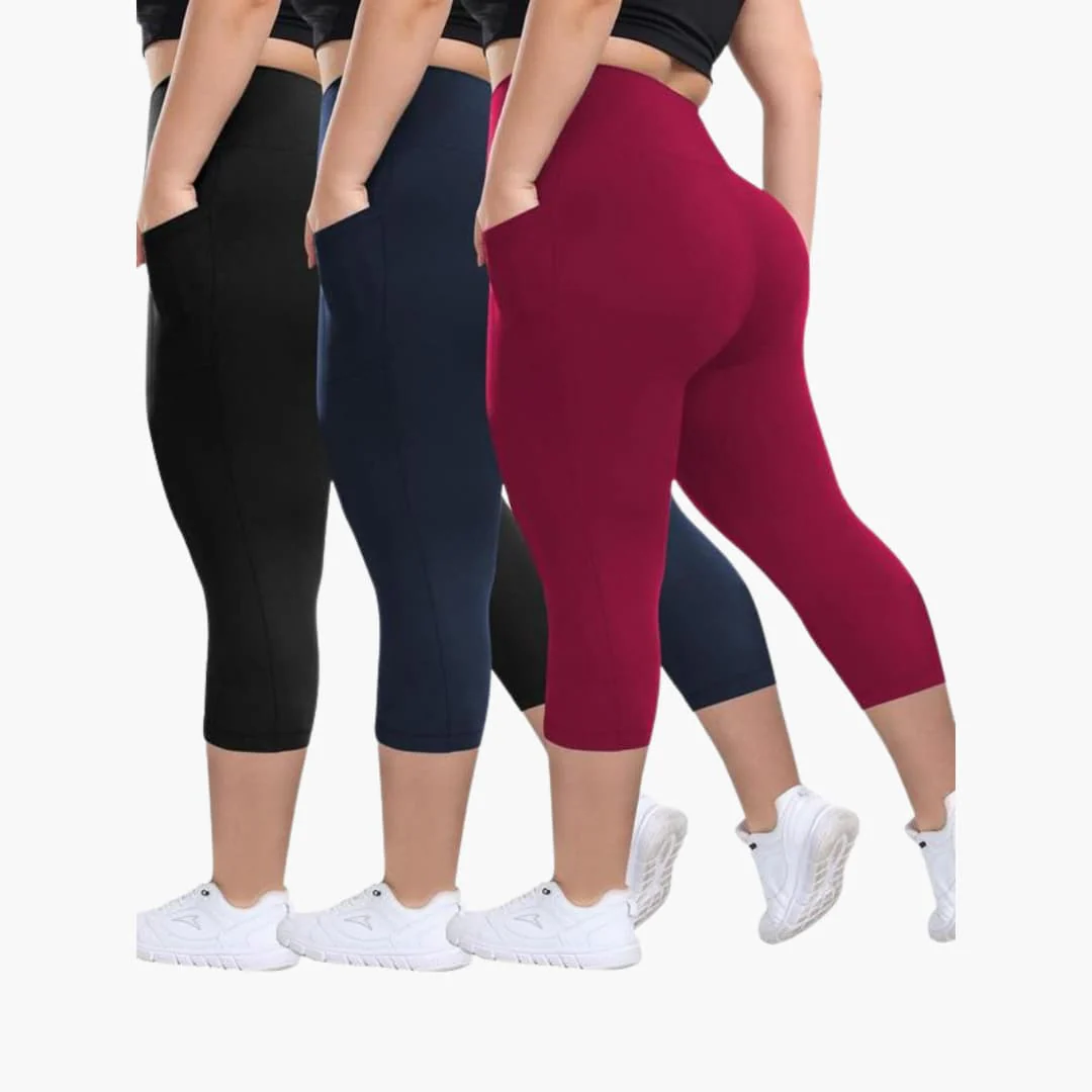 Capri-Leggings Set - Für Damen mit hoher Taille Sport - Image 2