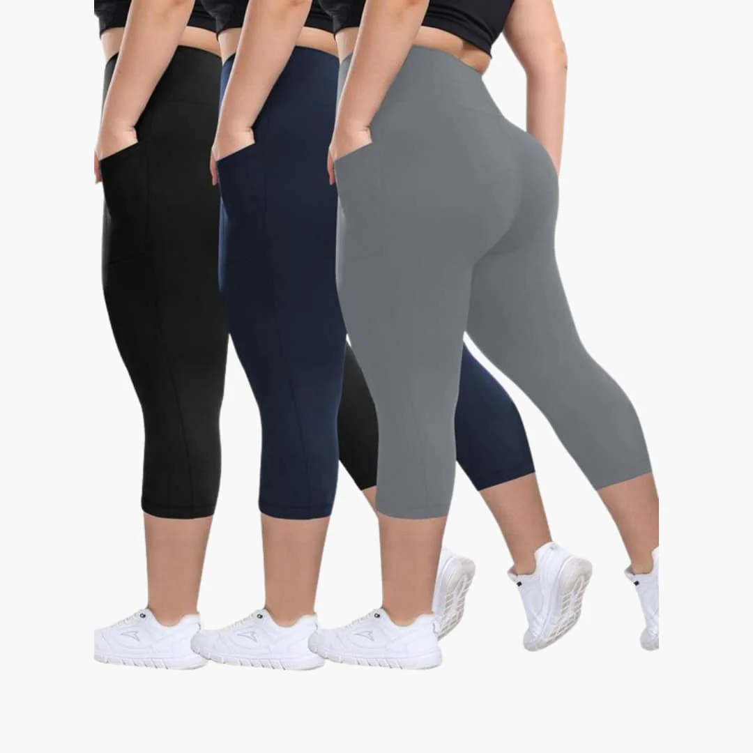 Capri-Leggings Set - Für Damen mit hoher Taille Sport - Image 3