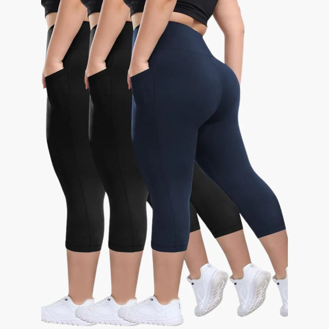 Capri-Leggings Set - Für Damen mit hoher Taille Sport - Image 4