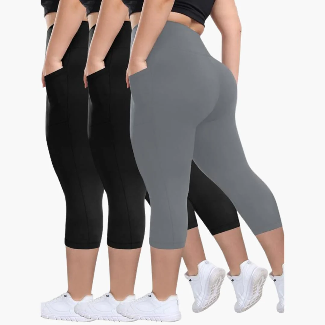 Capri-Leggings Set - Für Damen mit hoher Taille Sport - Image 5