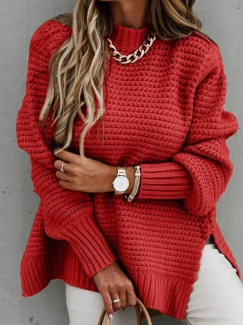 Caraleena | Der neue halbhohe Halsausschnitt Elegante Pullover-Oberteile - Image 2