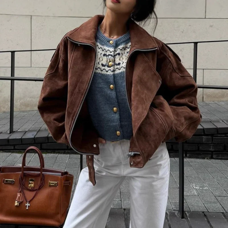 Carla | Braune Oversize-Jacke aus Wildleder für Damen - Image 5