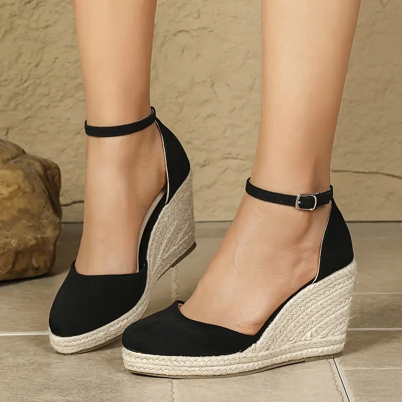 Carla - Elegante Damen-Keilsandalen mit Knöchelriemen - Image 3