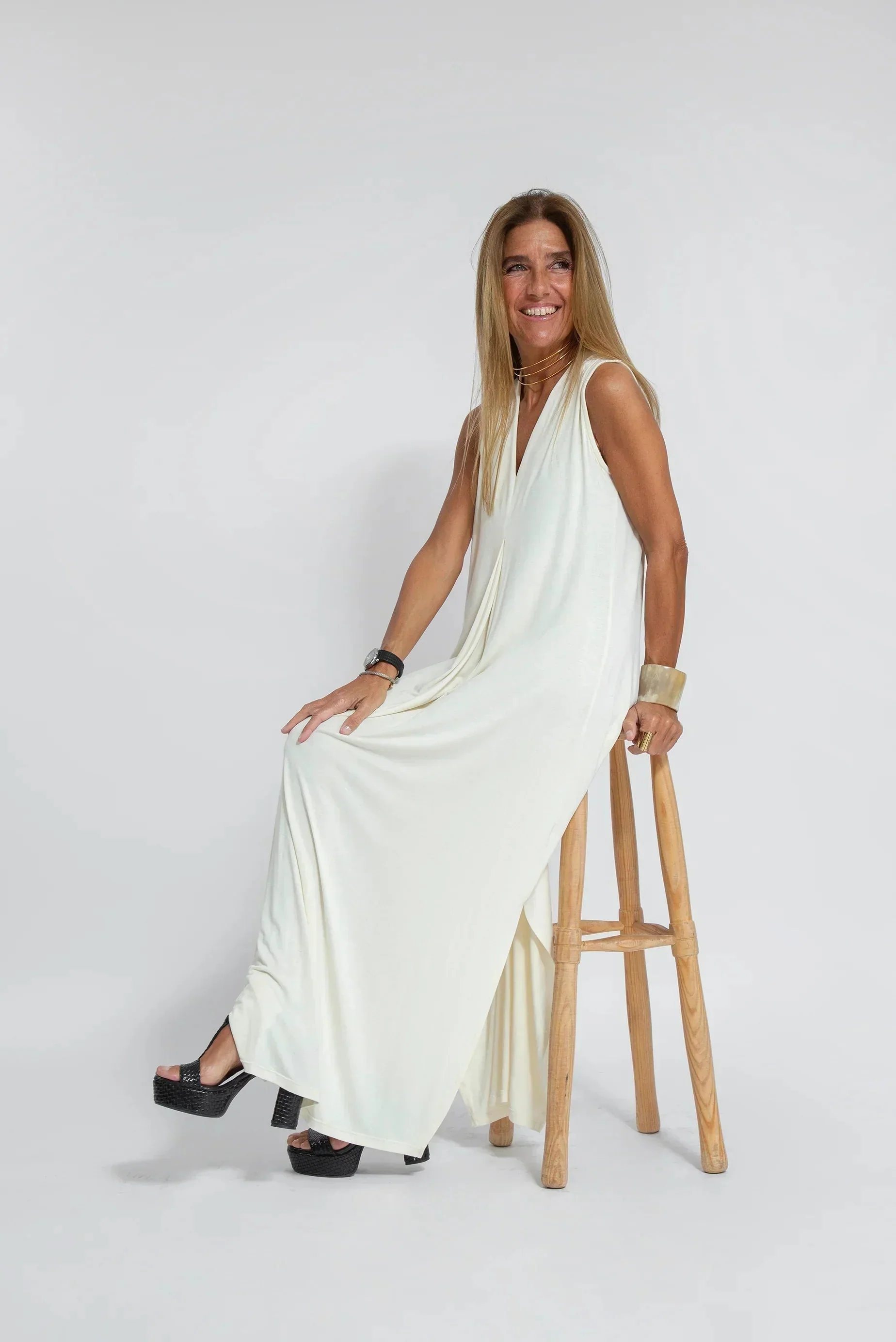 Carmela | Elegantes langes Kleid mit Strickjacke - Image 11