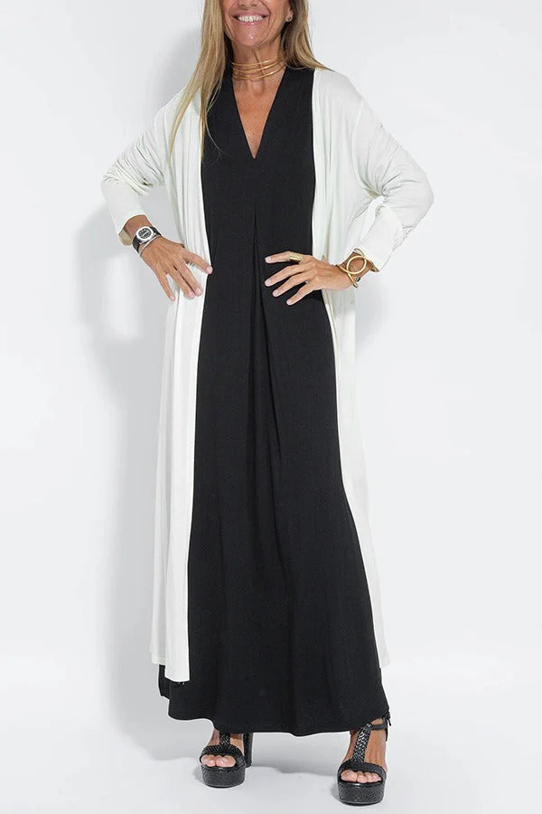 Carmela | Elegantes langes Kleid mit Strickjacke - Image 15