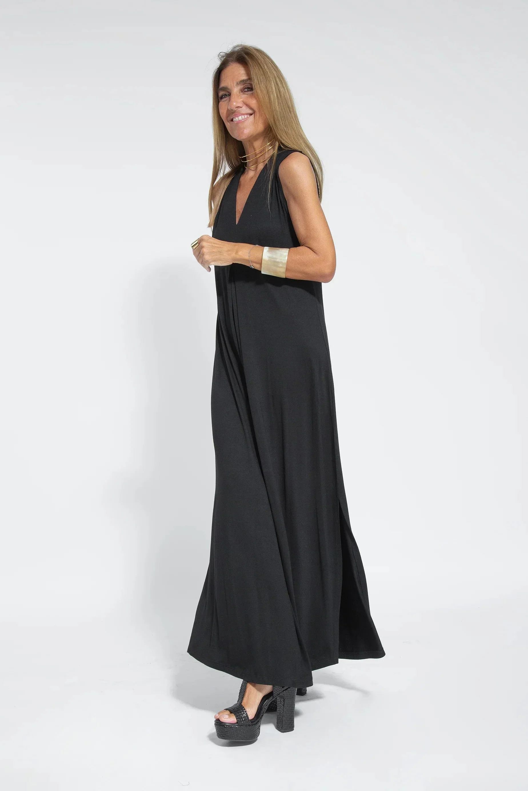 Carmela | Elegantes langes Kleid mit Strickjacke - Image 19