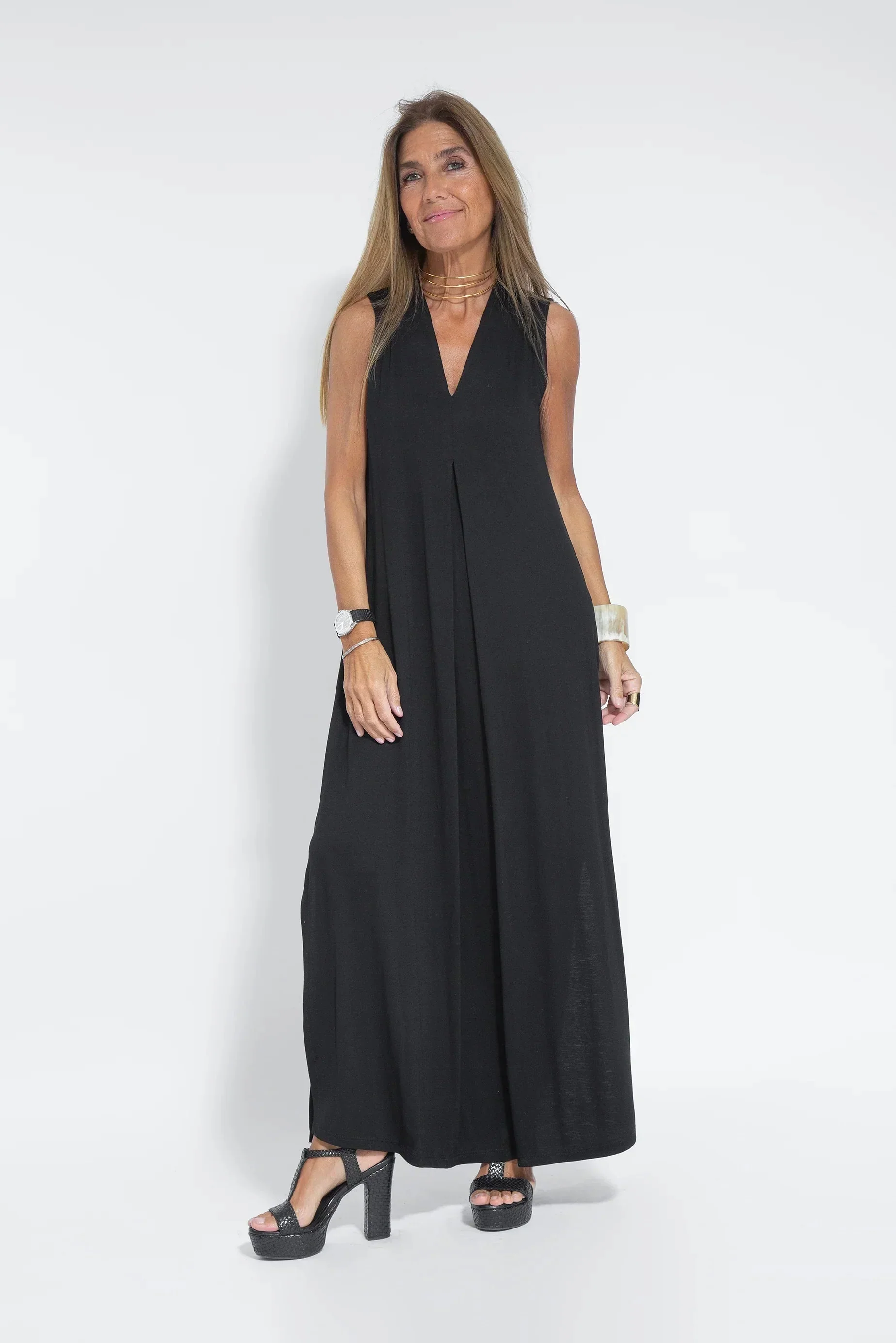 Carmela | Elegantes langes Kleid mit Strickjacke - Image 20