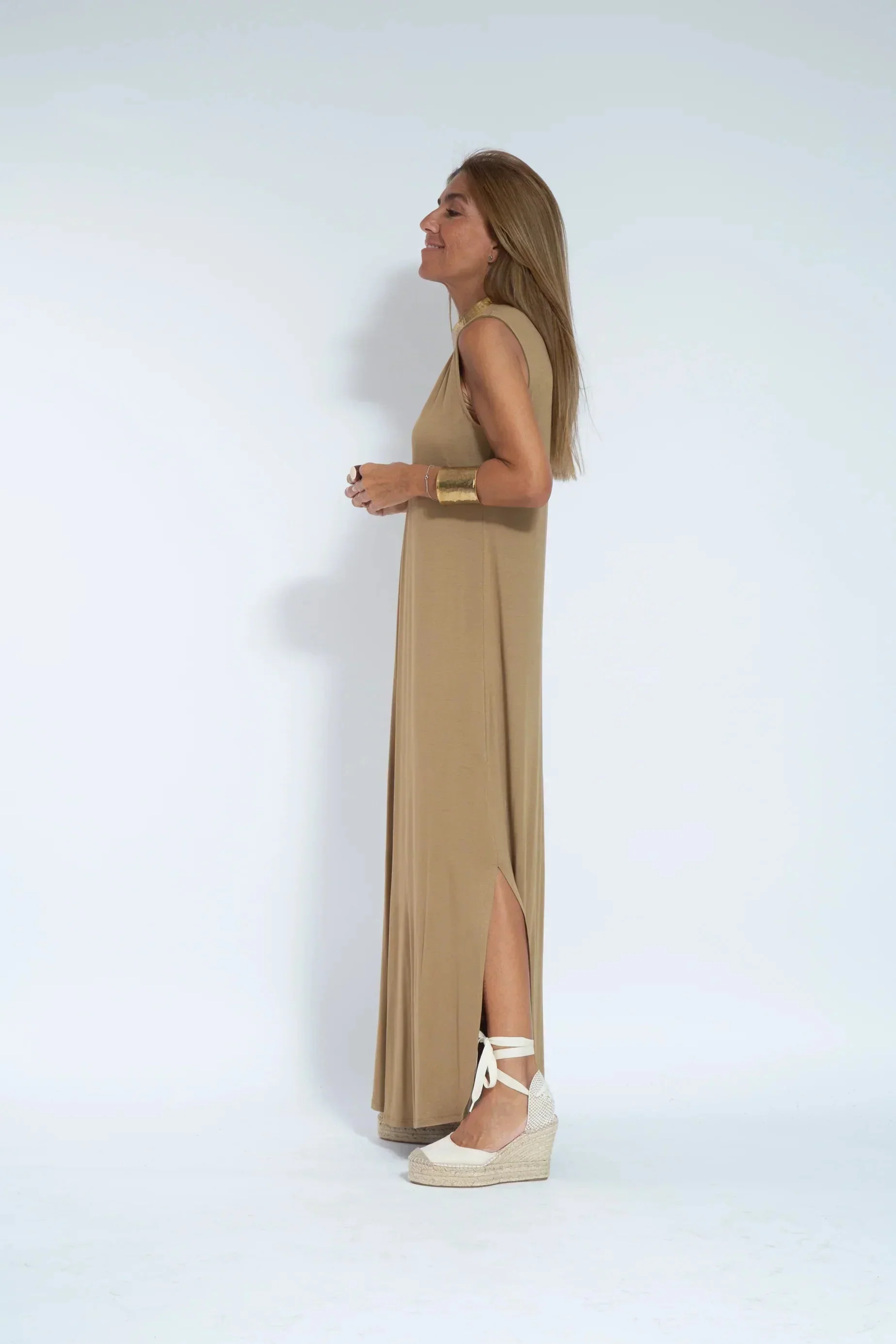 Carmela | Elegantes langes Kleid mit Strickjacke - Image 3