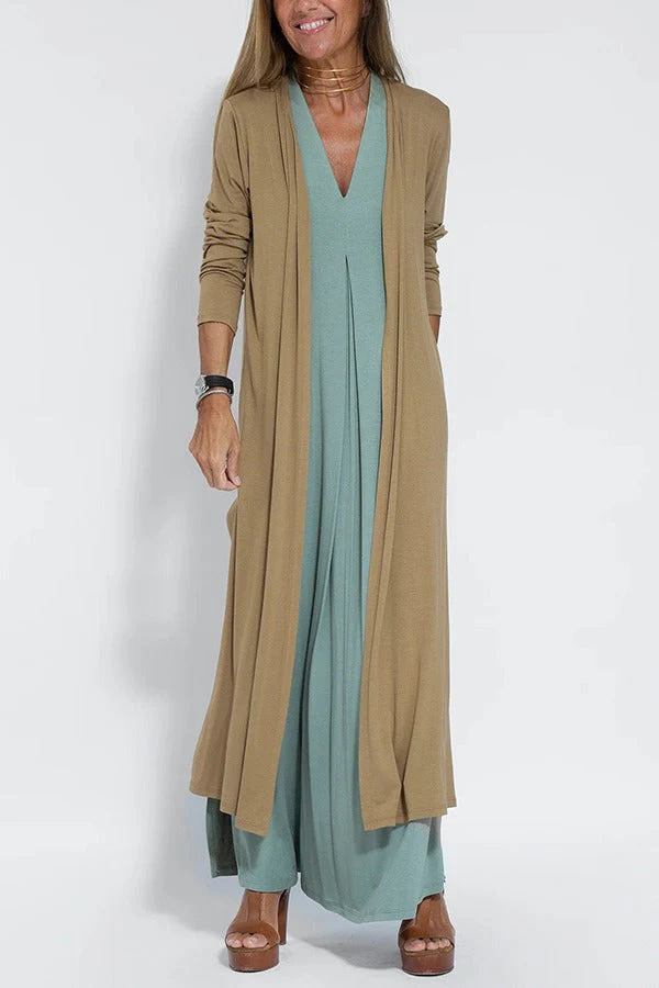 Carmela | Elegantes langes Kleid mit Strickjacke - Image 7