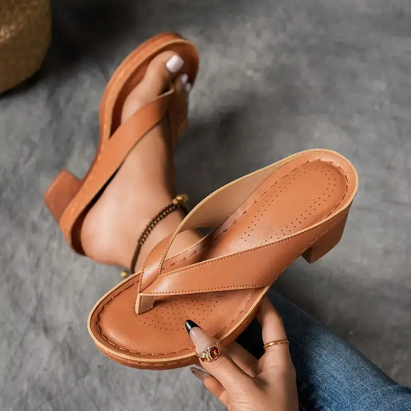 Carolin | Damen Slip On Sandalen Mit Absatz - Image 4
