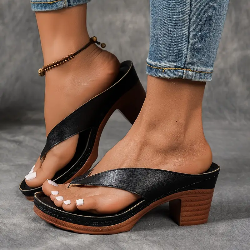 Carolin | Damen Slip On Sandalen Mit Absatz - Image 6