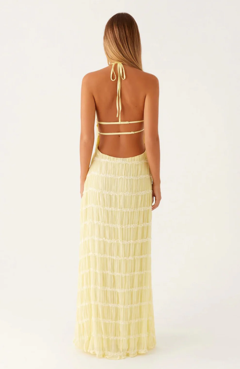 Caroline | Texturiertes Halterneck-Maxikleid - Image 13