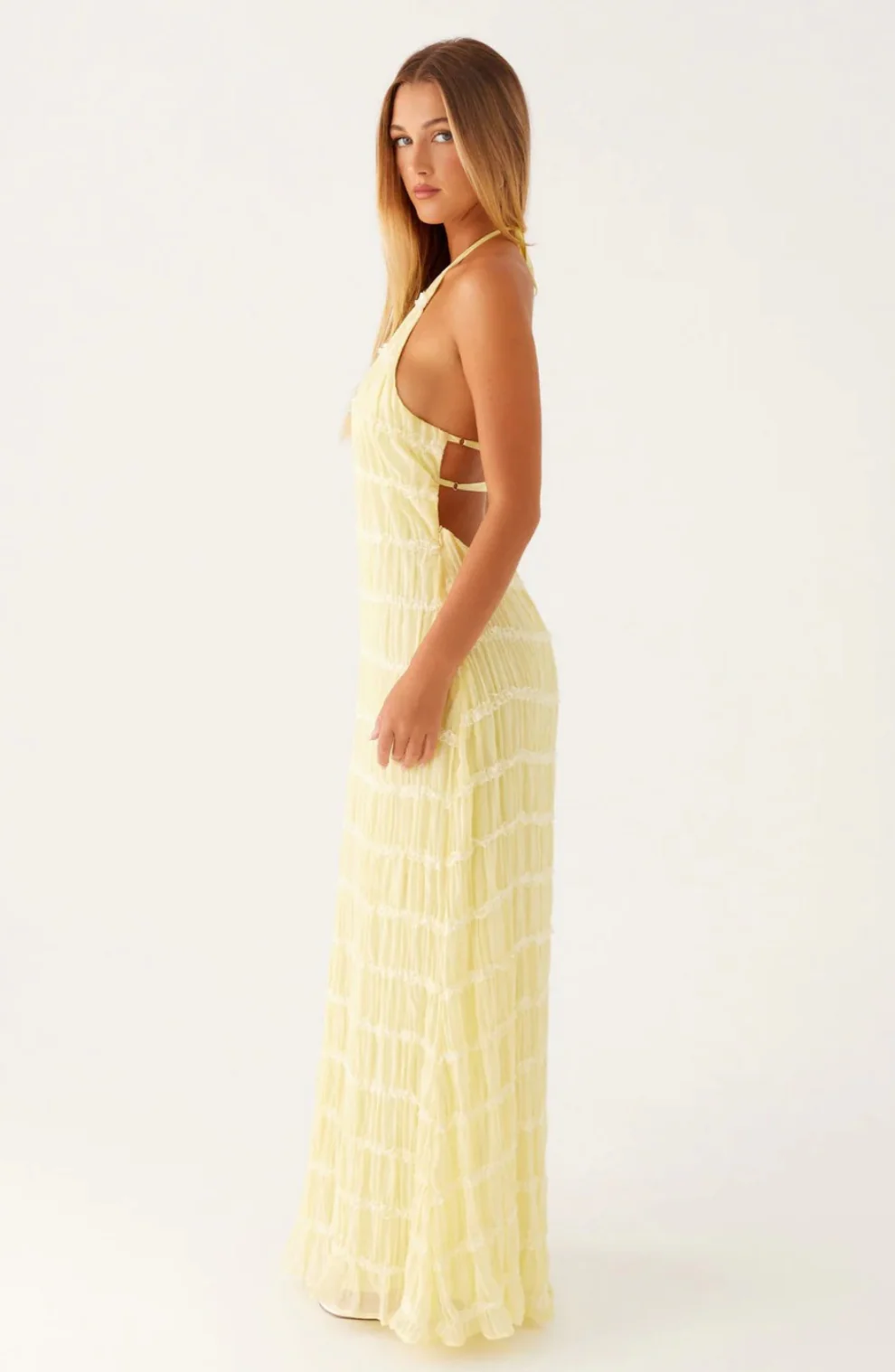 Caroline | Texturiertes Halterneck-Maxikleid - Image 7