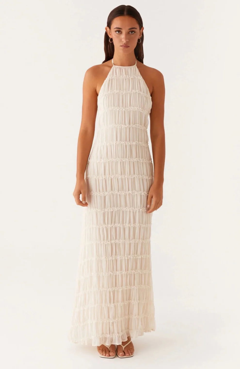 Caroline | Texturiertes Halterneck-Maxikleid - Image 9