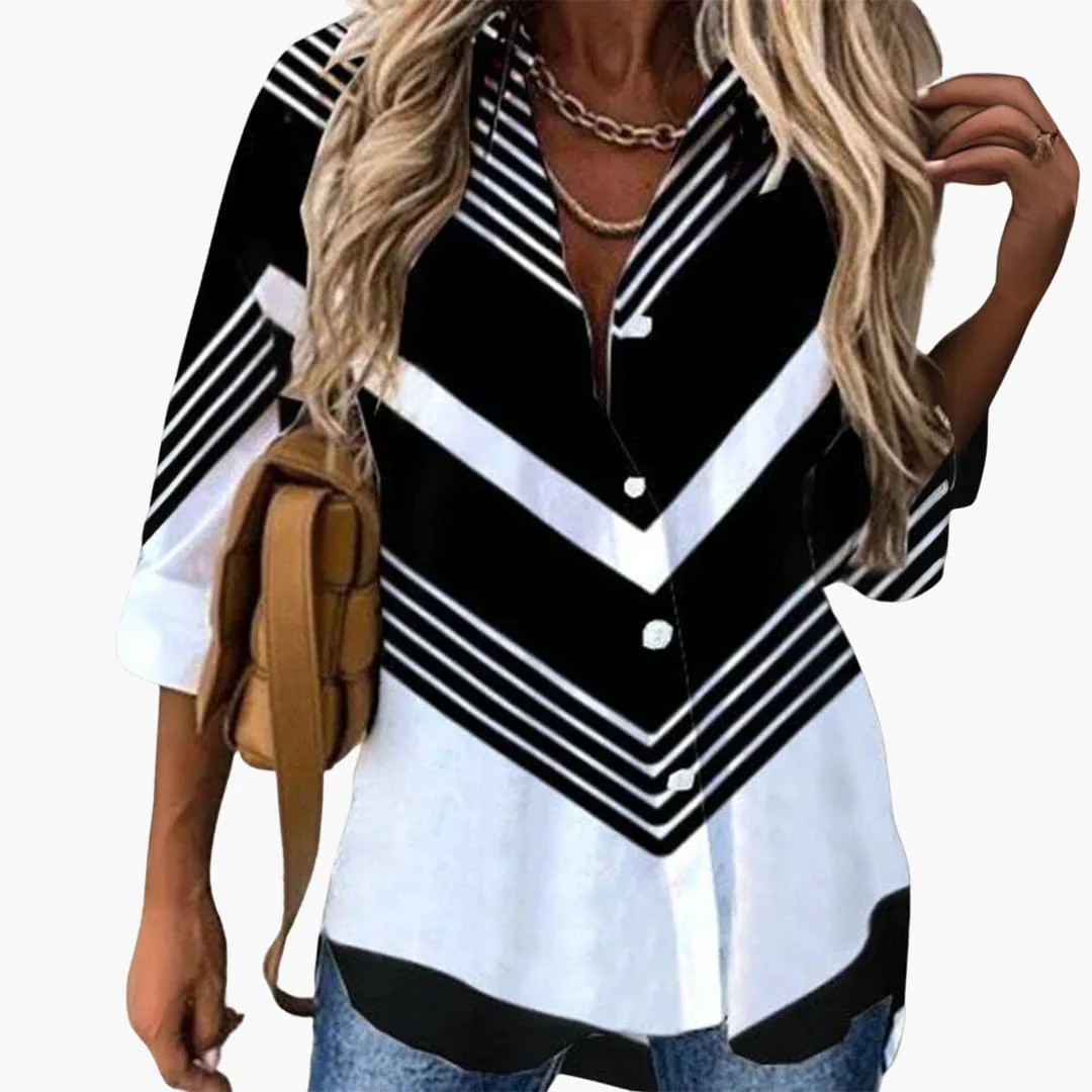 Casual Bluse für Damen mit Blumenmuster - Locker & Elegant - Image 4