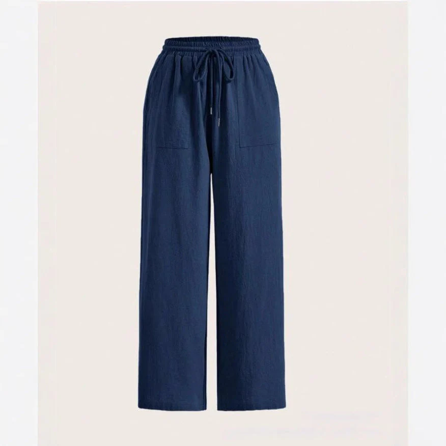 Caterina- Damen weite High Waist Hose mit Oberfläche - Image 3