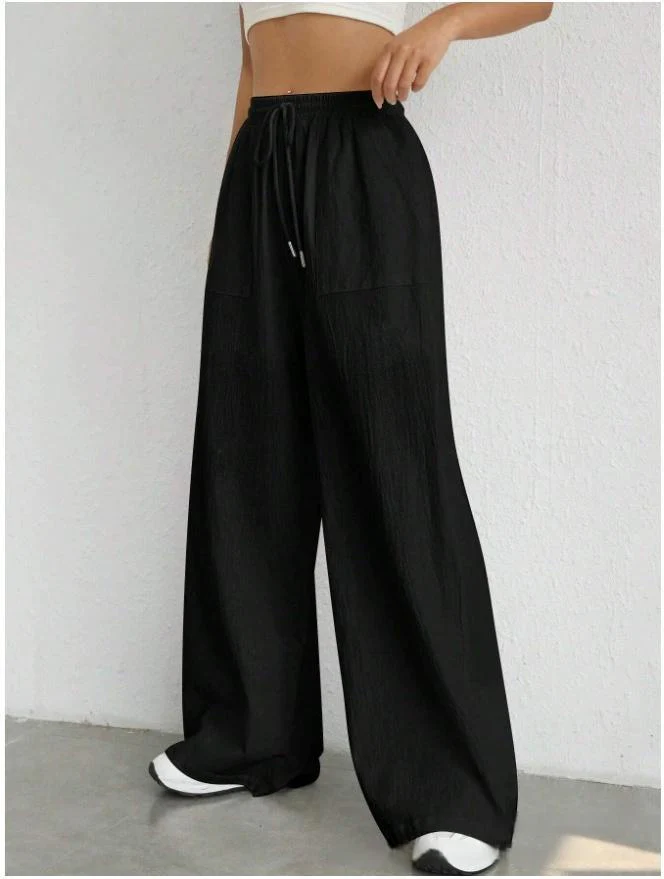 Caterina- Damen weite High Waist Hose mit Oberfläche - Image 6