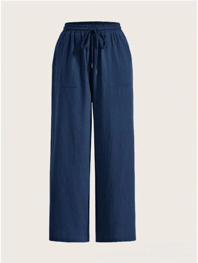Caterina- Damen weite High Waist Hose mit Oberfläche - Image 7