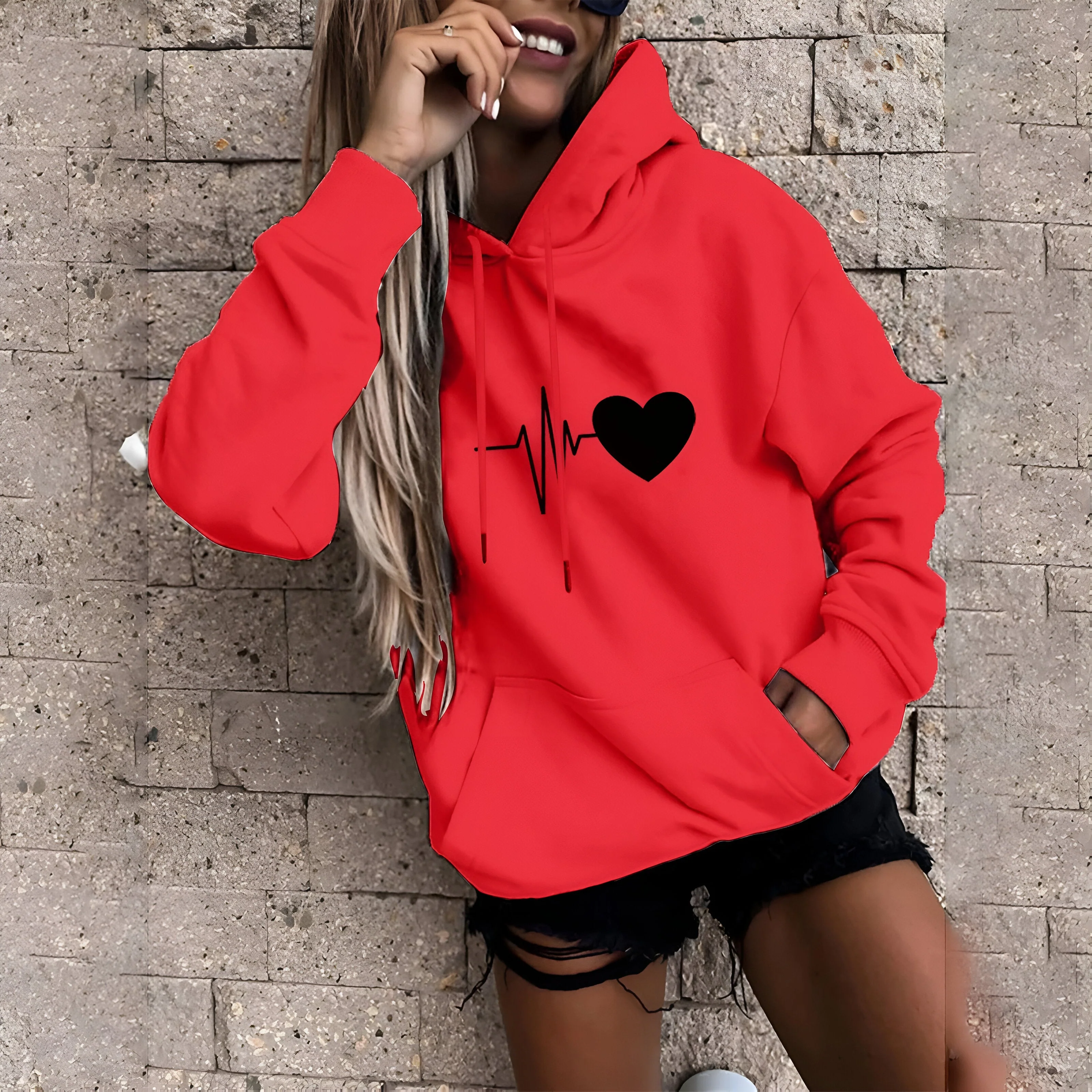 Catherine | Lässiges Print Hoodie Sweatshirt - Image 5