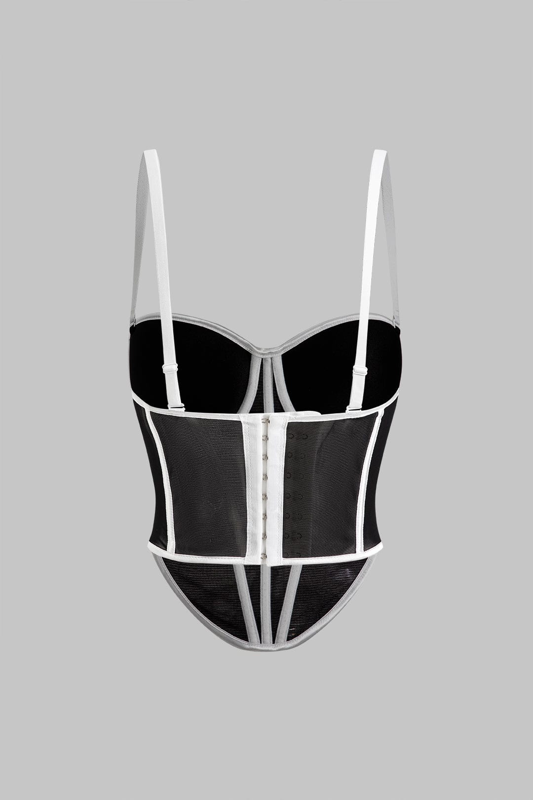 Cecilia | Elegantes Mesh-Korsett-Top mit Kontrastpaspeln - Image 2
