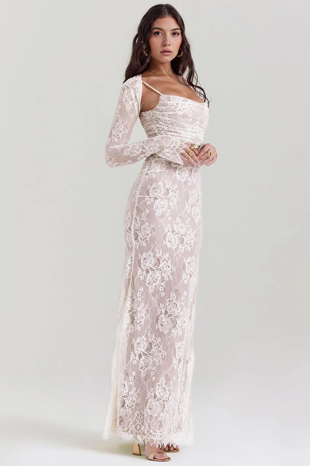 CELESTE - Spitzen Maxi Kleid - Image 4