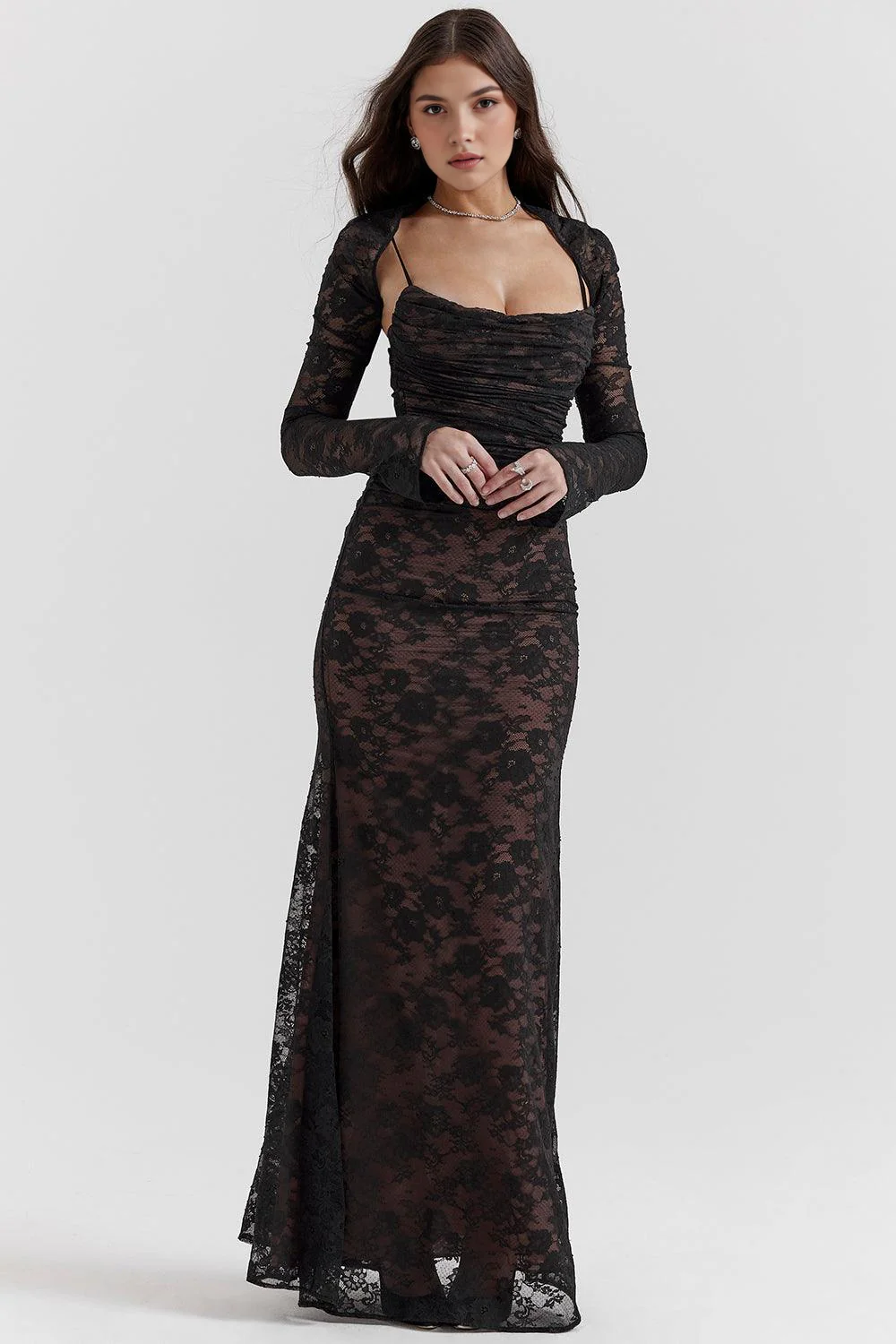 CELESTE - Spitzen Maxi Kleid - Image 8