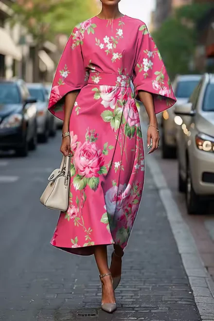 Celeste - Stilvolles Blumenkleid - Image 2