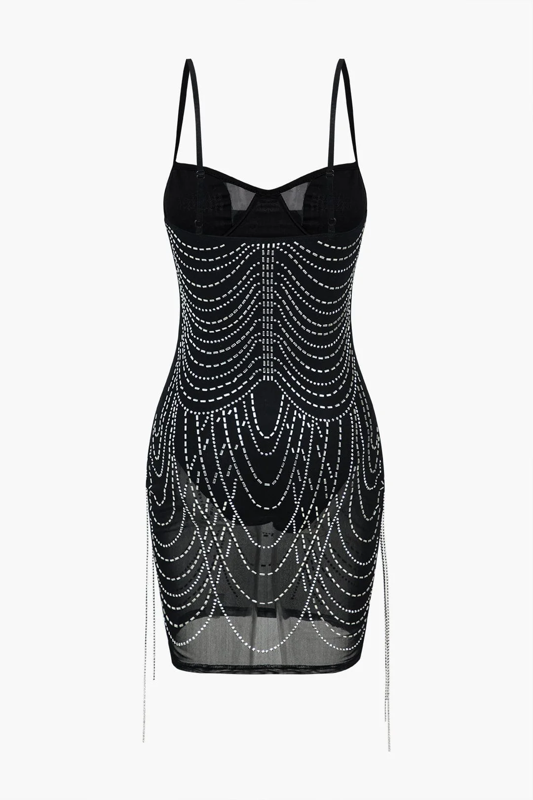 Celeste | Strassverziertes Mesh-Minikleid – Glitzernder Glamour für unvergessliche Nächte - Image 2