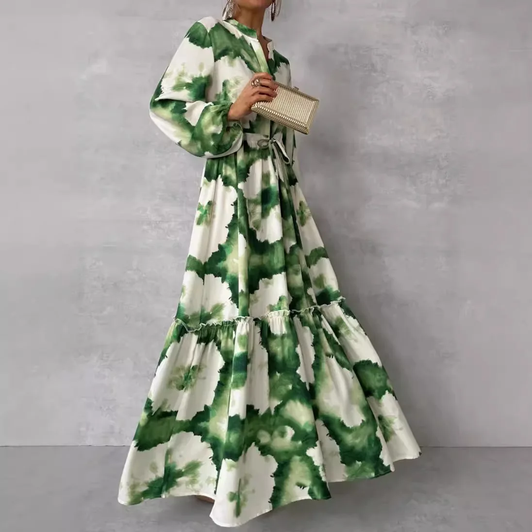 Cerena – Elegantes Maxikleid mit langen Ärmeln - Image 3