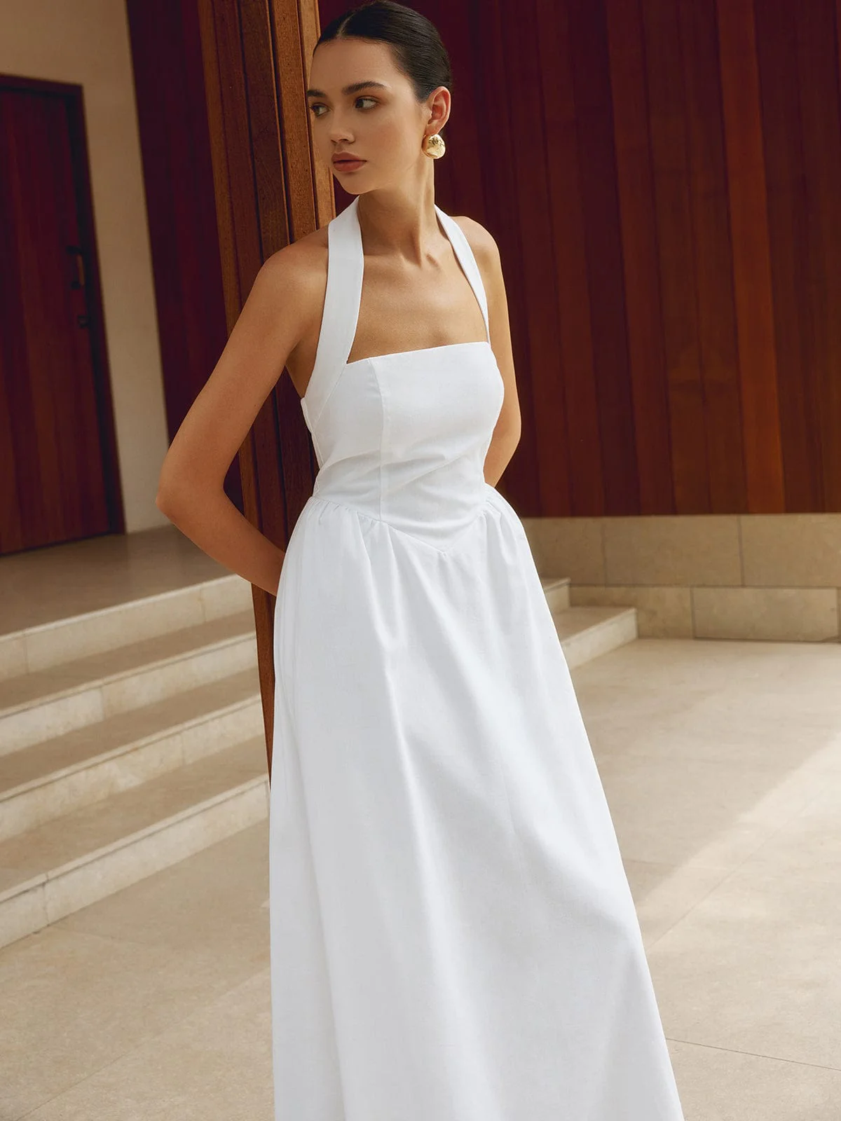 Charlotte | A-Linien Halterneck Maxikleid – Sommerliche Raffinesse - Image 3