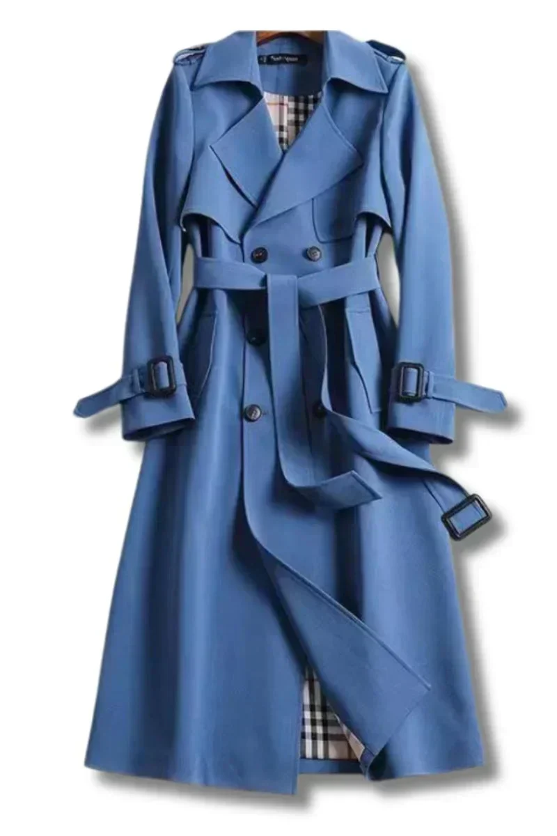 Charlotte – Klassischer Doppelreihiger Damen Trenchcoat mit Gürtel - Image 6