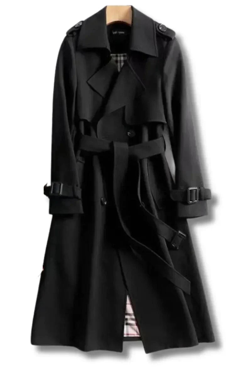 Charlotte – Klassischer Doppelreihiger Damen Trenchcoat mit Gürtel - Image 7