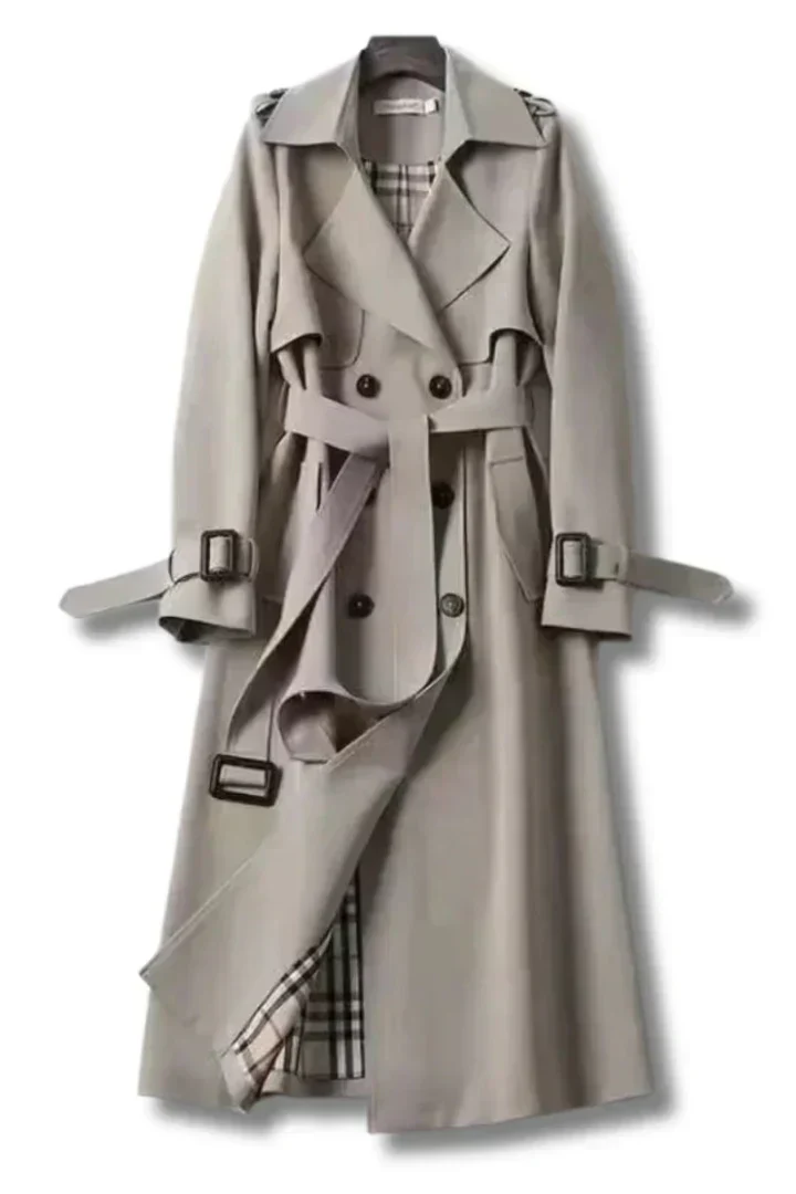 Charlotte – Klassischer Doppelreihiger Damen Trenchcoat mit Gürtel - Image 8