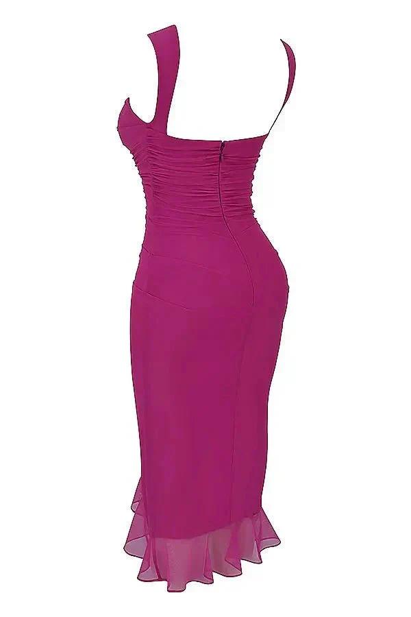 Clara | Damen Elegantes Midi Kleid Stretch Mesh – Mesh Midikleid Elegant 2026 - Image 19