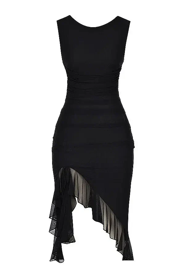 Clara | Damen Elegantes Midi Kleid Stretch Mesh – Mesh Midikleid Elegant 2026 - Image 8