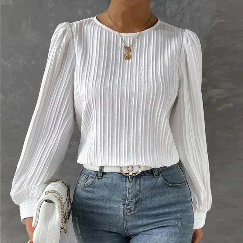 Charmaine - Elegante weiße Bluse - Image 2