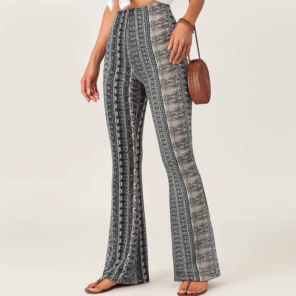 Chelsea – Boho-Schlaghose für Damen – Allover-Print, Slim Fit - Image 2