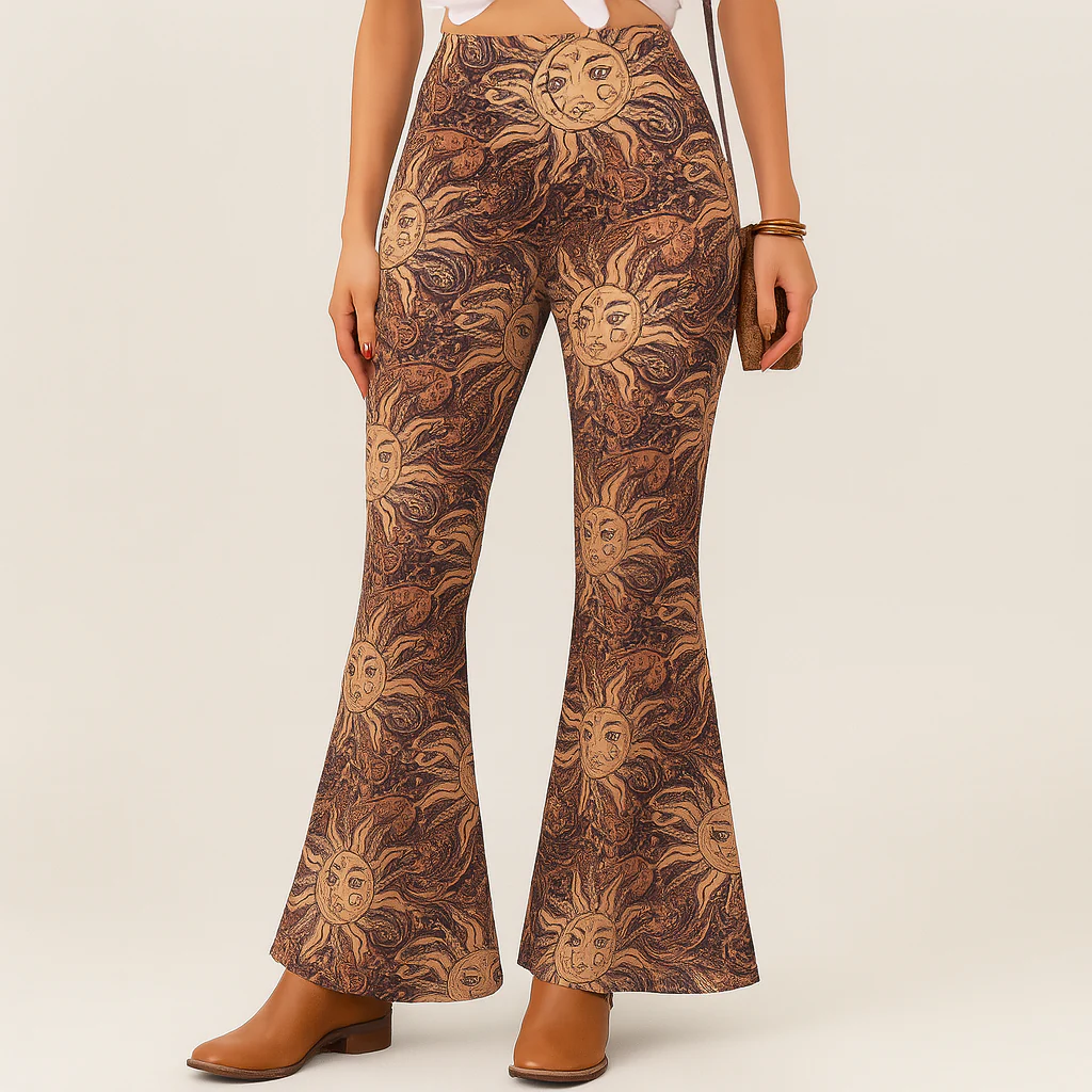Chelsea – Boho-Schlaghose für Damen – Allover-Print, Slim Fit - Image 5